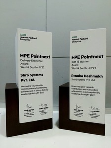 HPE Delivery Excellence Award West & South and Best IB Warrior Award